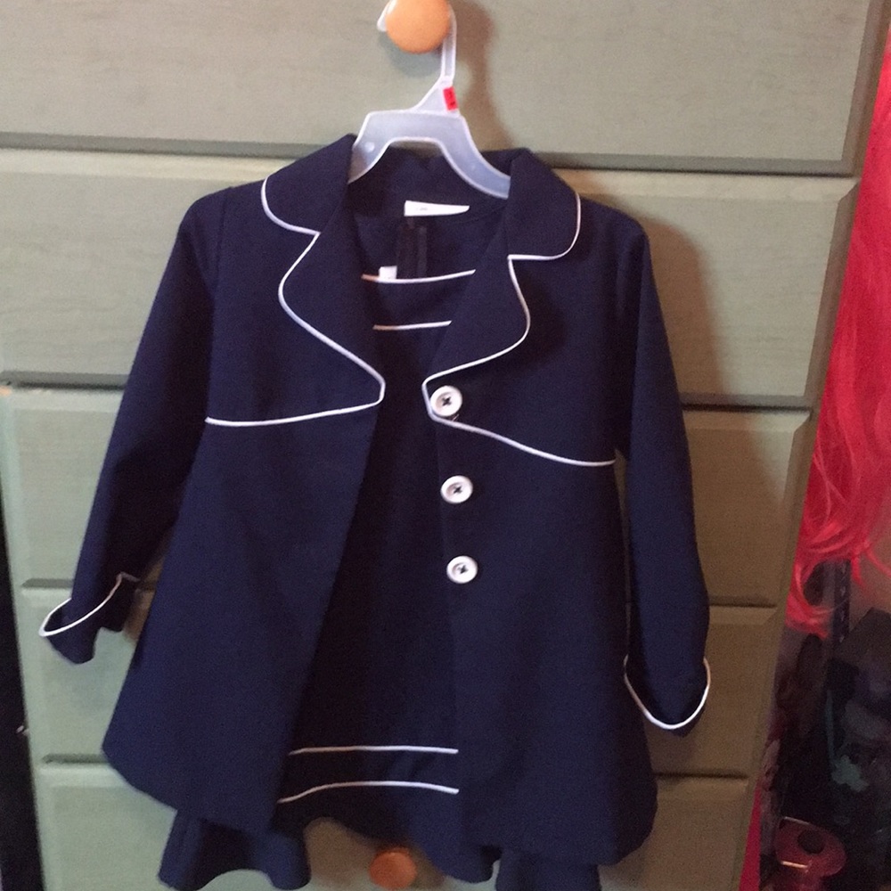Girls dress with matching coat